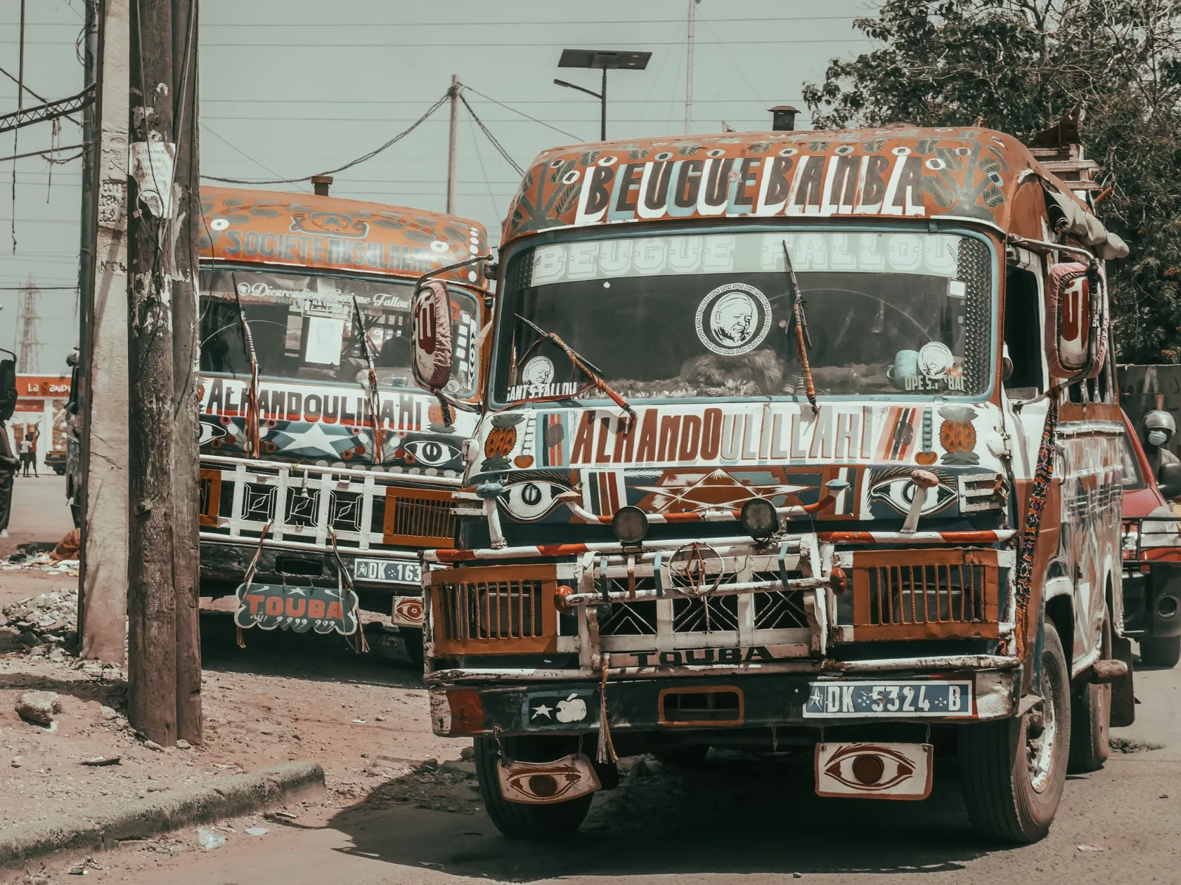 Decorated Senegalese buses